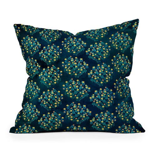 Iveta Abolina Blue Meadow Throw Pillow