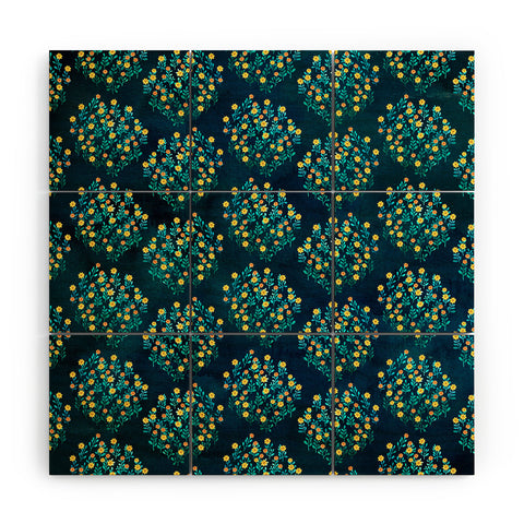 Iveta Abolina Blue Meadow Wood Wall Mural