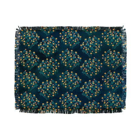 Iveta Abolina Blue Meadow Throw Blanket