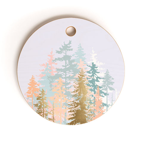 Iveta Abolina Blush Forest Cutting Board Round