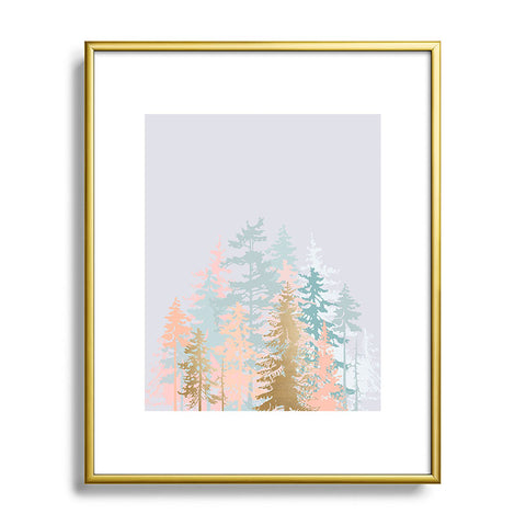 Iveta Abolina Blush Forest Metal Framed Art Print