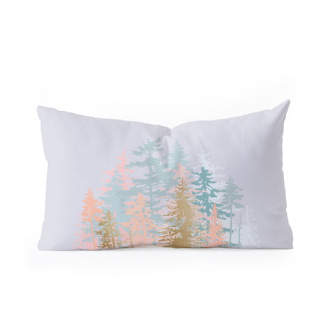 Iveta Abolina Blush Forest Oblong Throw Pillow