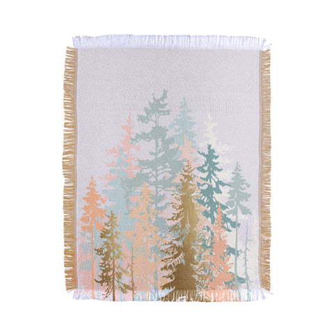 Iveta Abolina Blush Forest Throw Blanket