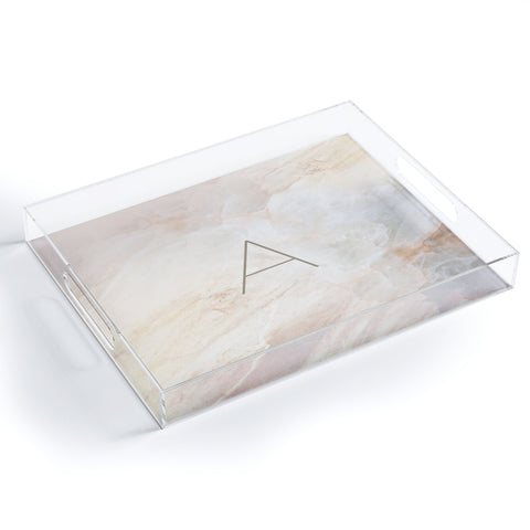 Iveta Abolina Blush Marble I A Acrylic Tray