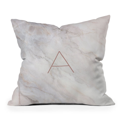 Iveta Abolina Blush Marble II A Throw Pillow