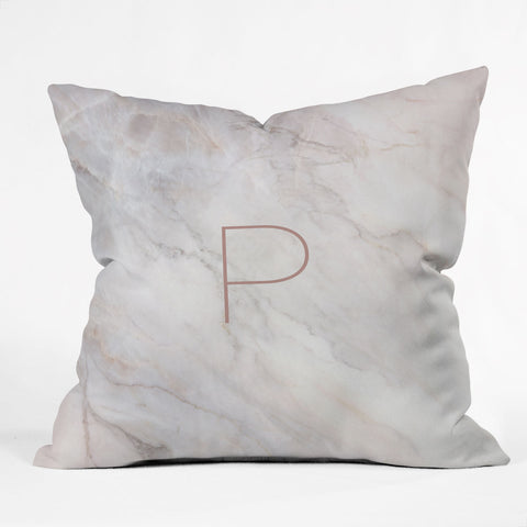 Iveta Abolina Blush Marble II P Outdoor Throw Pillow