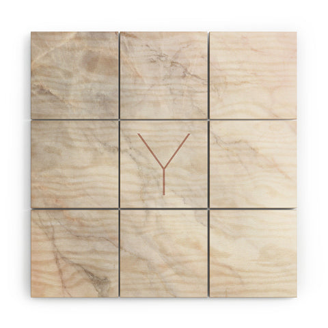 Iveta Abolina Blush Marble II Y Wood Wall Mural