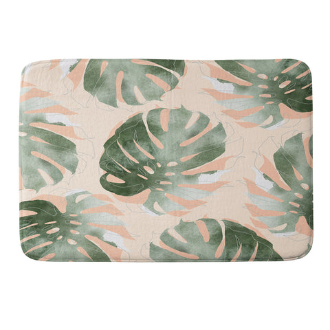 Iveta Abolina Bohemian Monstera Memory Foam Bath Mat