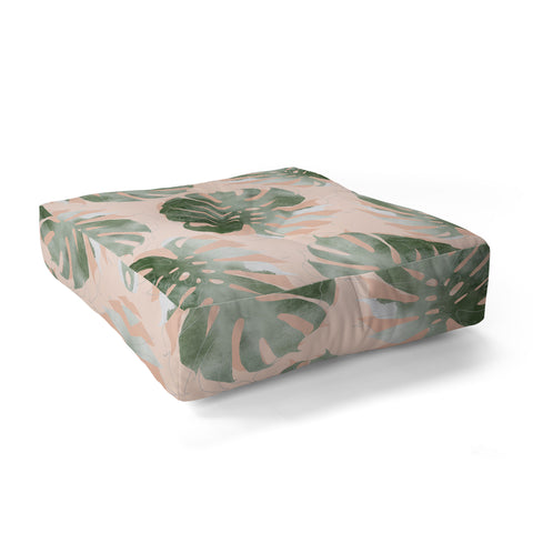 Iveta Abolina Bohemian Monstera Floor Pillow Square