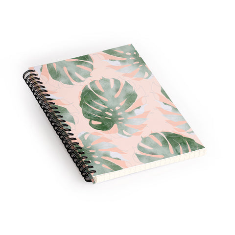 Iveta Abolina Bohemian Monstera Spiral Notebook
