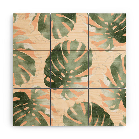 Iveta Abolina Bohemian Monstera Wood Wall Mural