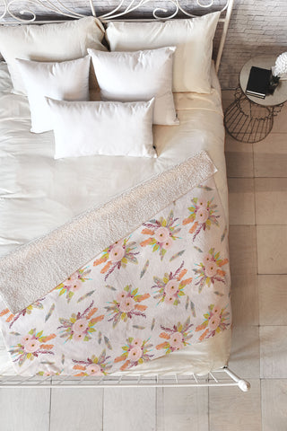 Iveta Abolina Boho Beach Fleece Throw Blanket