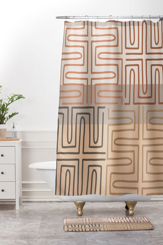 Iveta Abolina Bouvier Cream Shower Curtain And Mat