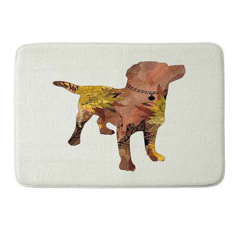 Iveta Abolina Brown Lab Memory Foam Bath Mat