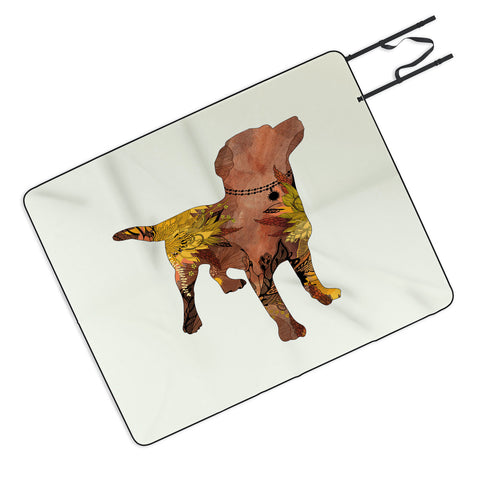 Iveta Abolina Brown Lab Picnic Blanket