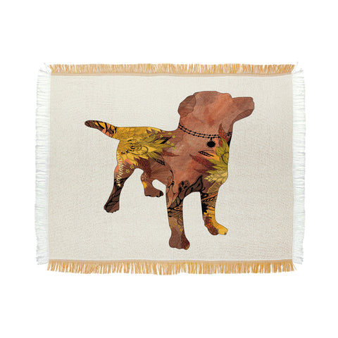 Iveta Abolina Brown Lab Throw Blanket