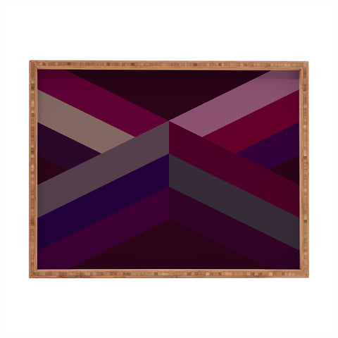 Iveta Abolina Burgundy Crossroads Rectangular Tray