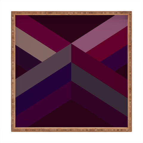 Iveta Abolina Burgundy Crossroads Square Tray