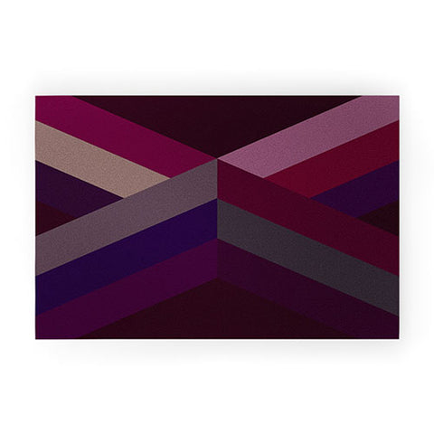 Iveta Abolina Burgundy Crossroads Welcome Mat