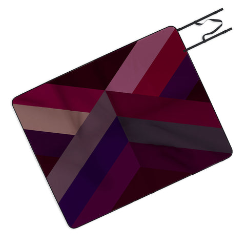 Iveta Abolina Burgundy Crossroads Picnic Blanket