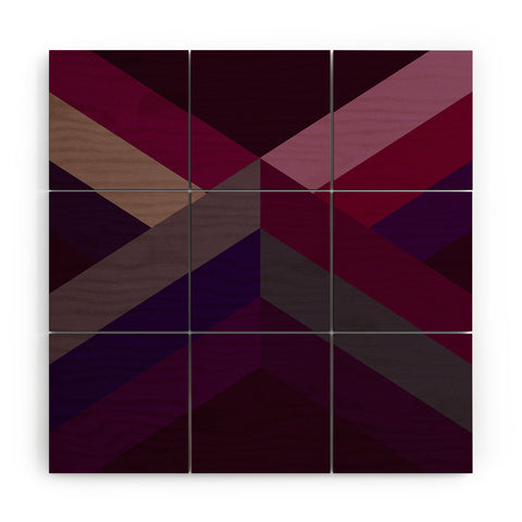 Iveta Abolina Burgundy Crossroads Wood Wall Mural