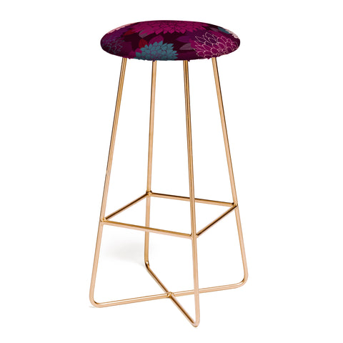 Iveta Abolina Burgundy Rose Bar Stool