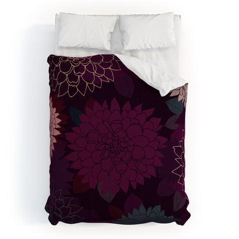 Iveta Abolina Burgundy Rose Comforter