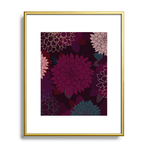 Iveta Abolina Burgundy Rose Metal Framed Art Print