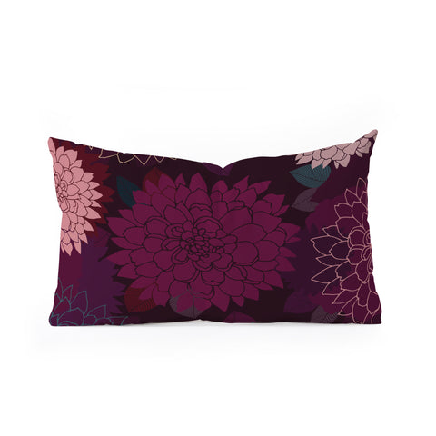 Iveta Abolina Burgundy Rose Oblong Throw Pillow