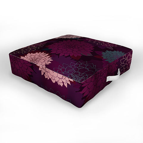 Iveta Abolina Burgundy Rose Outdoor Floor Cushion