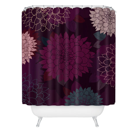 Iveta Abolina Burgundy Rose Shower Curtain