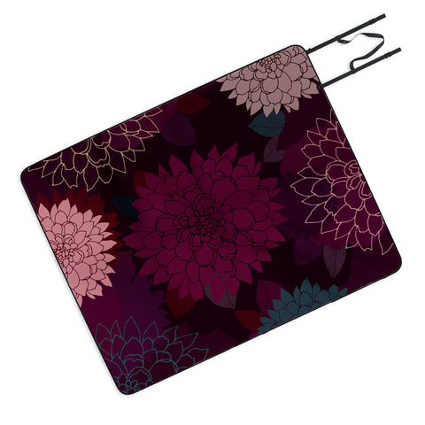 Iveta Abolina Burgundy Rose Picnic Blanket