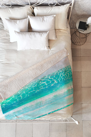 Iveta Abolina By The Poolside I Fleece Throw Blanket