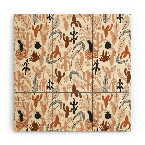 Iveta Abolina Cactaceae Cream Wood Wall Mural