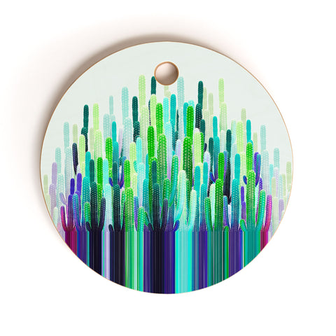 Iveta Abolina Cacti Stripe Cutting Board Round