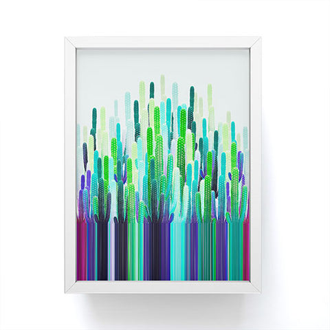 Iveta Abolina Cacti Stripe Framed Mini Art Print