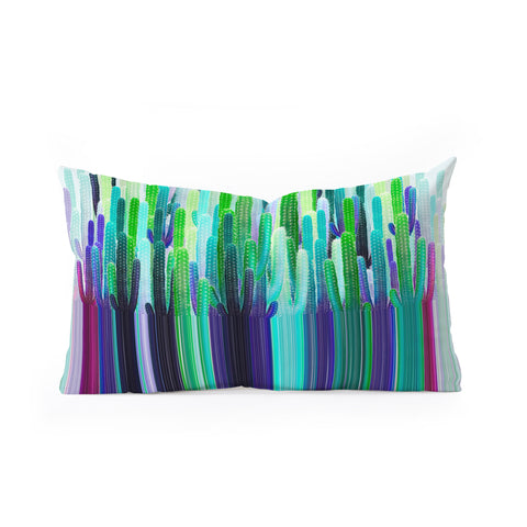 Iveta Abolina Cacti Stripe Oblong Throw Pillow