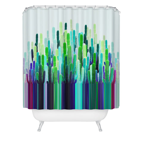 Iveta Abolina Cacti Stripe Shower Curtain