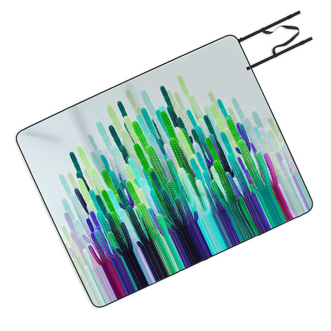 Iveta Abolina Cacti Stripe Picnic Blanket