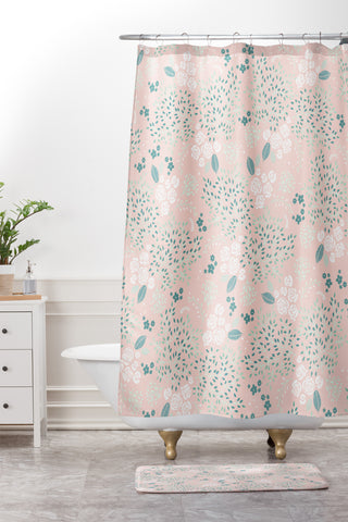 Iveta Abolina Camellia Garden III Shower Curtain And Mat