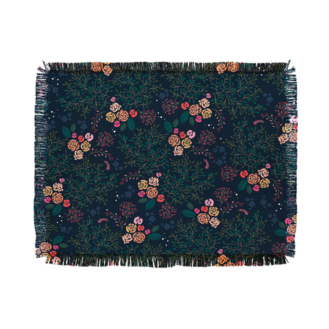 Iveta Abolina Camellia Garden Throw Blanket