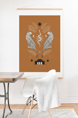Iveta Abolina Celestial Cheetah Sisters Art Print And Hanger