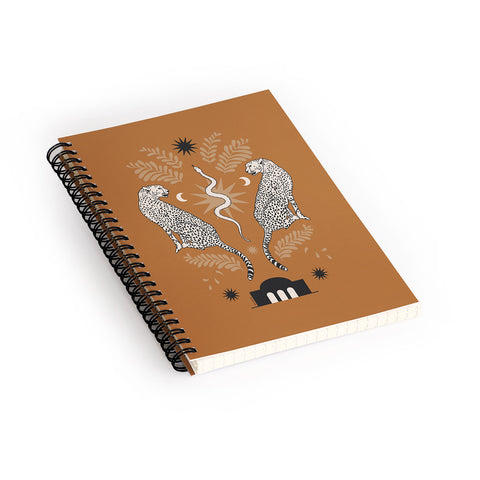 Iveta Abolina Celestial Cheetah Sisters Spiral Notebook