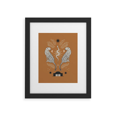 Iveta Abolina Celestial Cheetah Sisters Framed Art Print