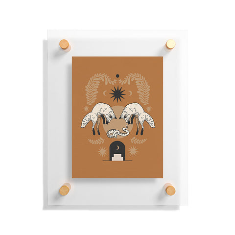 Iveta Abolina Celestial Fox Sisters Floating Acrylic Print