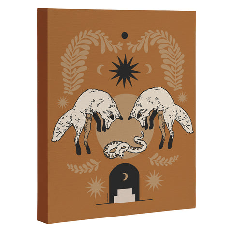 Iveta Abolina Celestial Fox Sisters Art Canvas