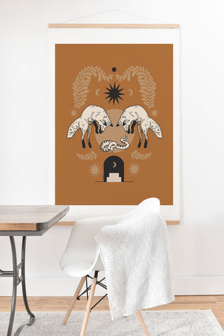 Iveta Abolina Celestial Fox Sisters Art Print And Hanger