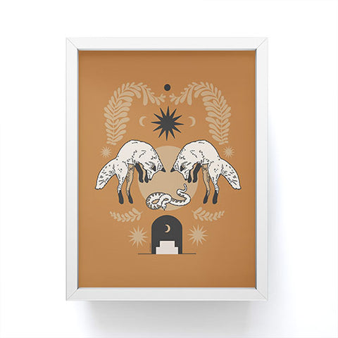 Iveta Abolina Celestial Fox Sisters Framed Mini Art Print