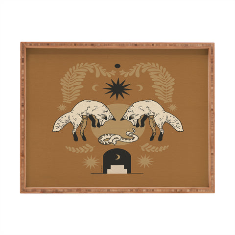 Iveta Abolina Celestial Fox Sisters Rectangular Tray