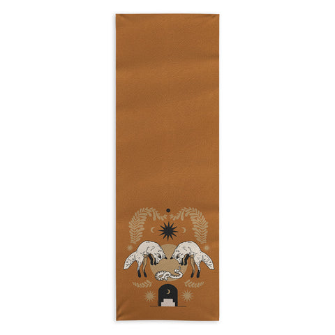 Iveta Abolina Celestial Fox Sisters Yoga Towel